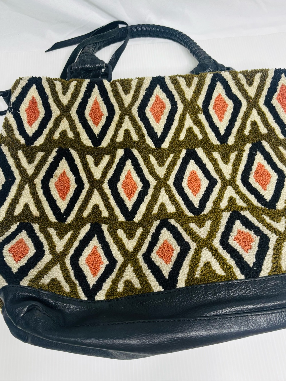 Cleobella Layla Weekender Carpet Bag and Leather Trimmed Bag